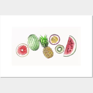 Tropical fruits Posters and Art